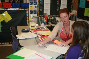 Class sizes are small, with about 10 students per teacher and a teacher's aide like Channing Williams.