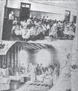 Black and white girls in sewing (top) and laundry class (bottom). Clay County Archives