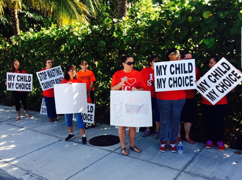 School choice lawsuit protest